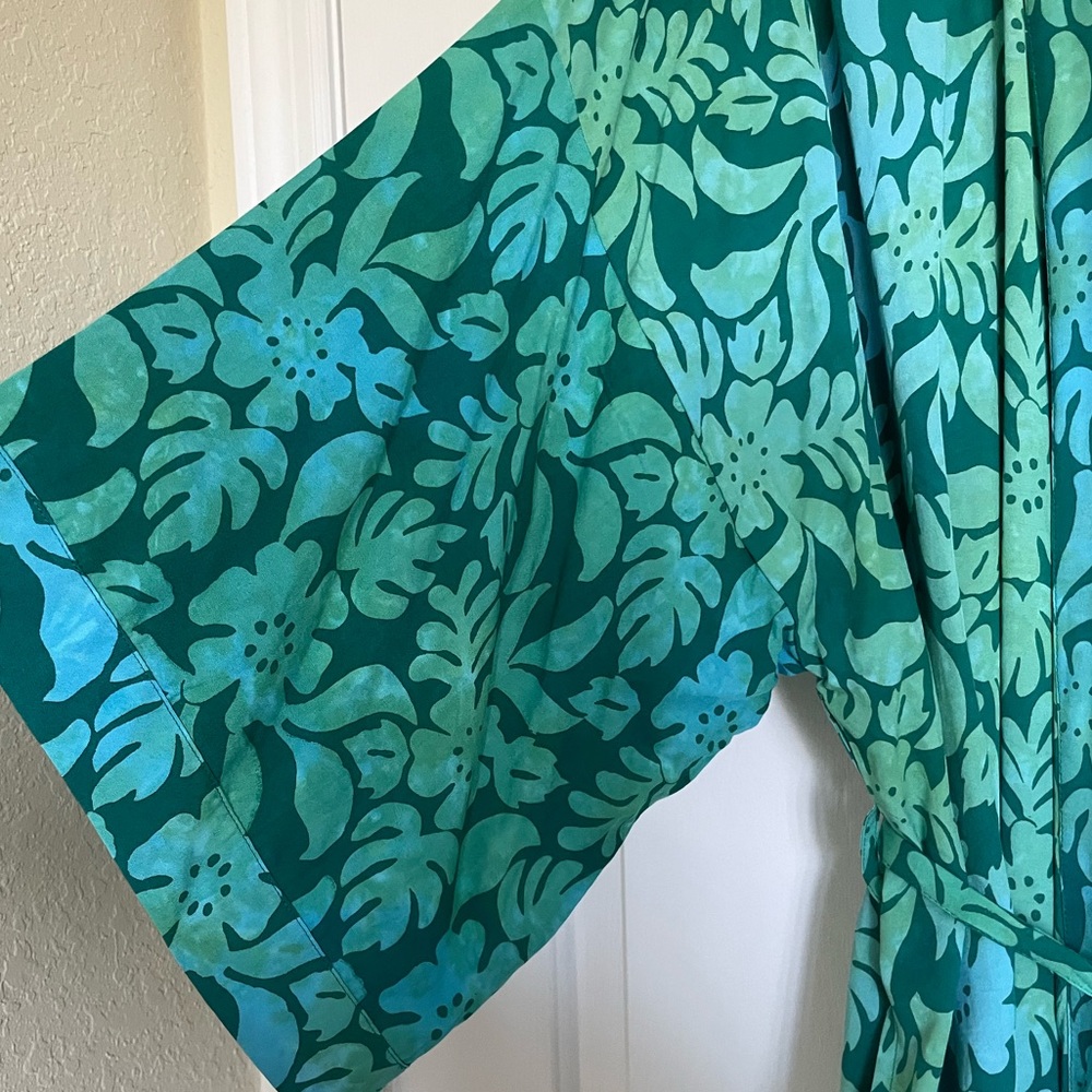 Blue Ginger Hawaii Kimono Rayon Robe Duster Coverup